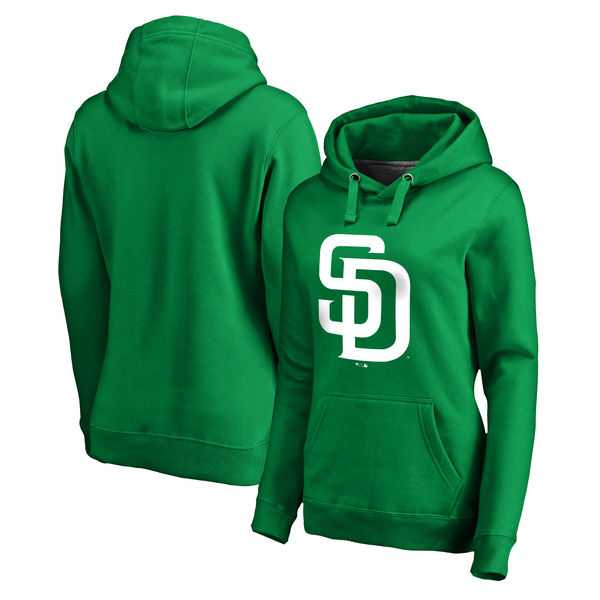 Women San Diego Padres Fanatics Branded Kelly Green St. Patrick's Day White Logo Pullover Hoodie,We sell and wholesale Women San Diego Padres Fanatics Branded Kelly Green St. Patrick's Day White Logo Pullover Hoodie on line form chian!